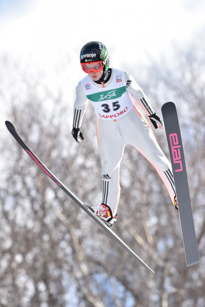 Ema Klinec jumped to her first World Cup podium of the season ©Getty Image