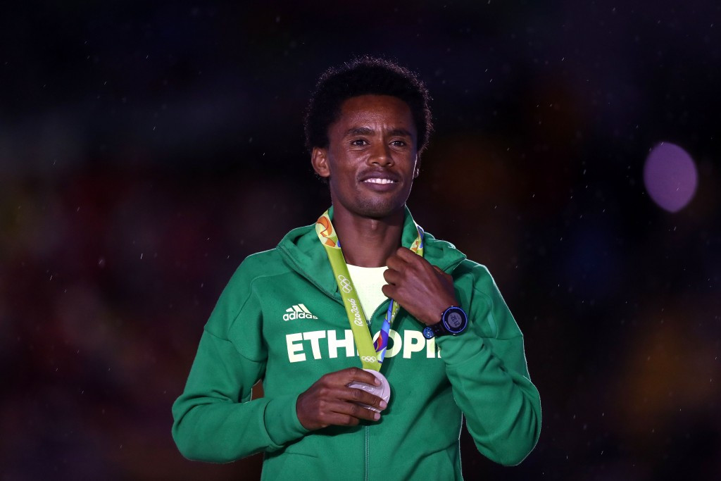 Ethiopia's Olympic silver medallist Feyisa Lilesa is set to be among the top runners at this year's London Marathon, where he will face a number of rivals from Kenya ©Getty Images