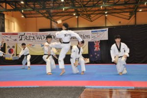 The Korea Taekwondo Association demonstration team performed in Auckland ©TNZ