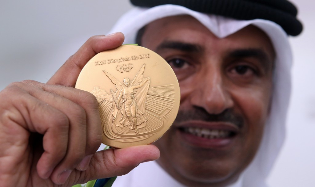 Athletes from Kuwait, including shooting gold medallist Fehaid Al-Deehani, were only able to compete at Rio 2016 independently under the Olympic Flag due to the ban ©Getty Images