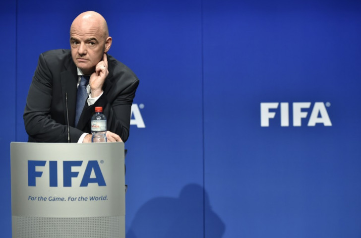 FIFA President Gianni Infantino is all about promotion of the game. Even the Swiss' head looks like a football ©Getty Images