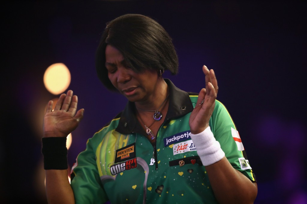 Deta Hedman, the top seed in the Women's World Championship, was beaten in a first round shock by Casey Gallagher ©Getty Images