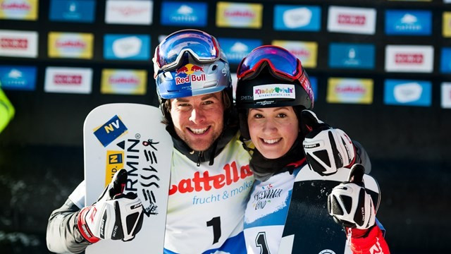 Benjamin Karl and Daniela Ulbing claimed victory on home snow ©FIS