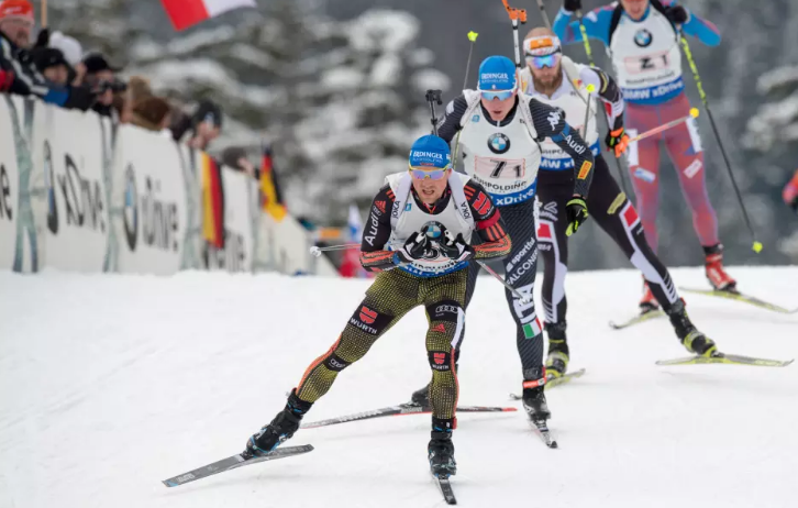 Norway enjoyed a tight victory over Russian and Germany ©IBU