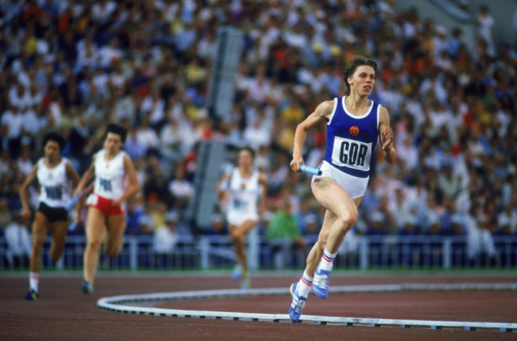 East Germany's Marita Koch, pictured at the 1980 Moscow Olympics, ran 47.60sec for 400m in 1985 which stands as a European and world record. The East German regime has since been shown to have involved state-run doping - but what should happen about such records now, if anything? ©Getty Images 
