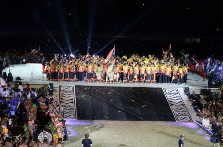 Papua New Guinea's delegation received a rapturous ovation as expected ©PNG2015 Pacific Games/Facebook
