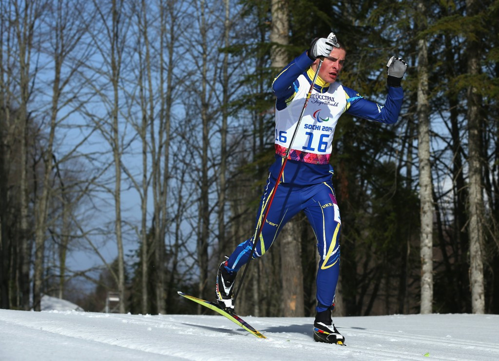 Ihor Reptyukh was one of several Ukrainian medallists on day one of the IPC World Para Nordic Skiing World Cup in Western Center ©Getty Images 