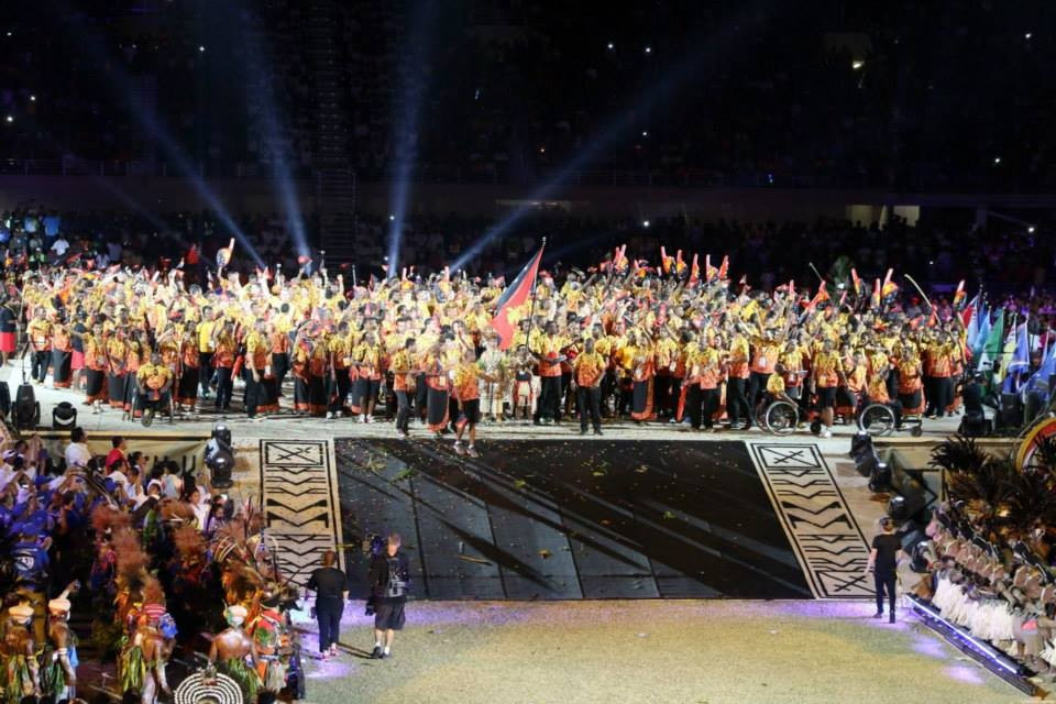 The stadium erupted as Team PNG made their long-awaited arrival at the Opening Ceremony