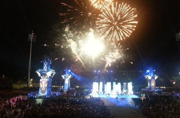 The Opening Ceremony came to a stunning end with a beautiful fireworks display ©ITG
