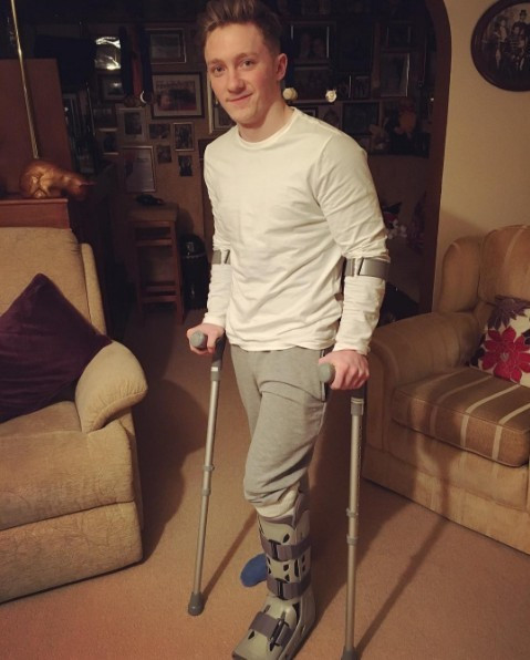 Nile Wilson suffered a “significant lateral ankle ligament injury” ©Instagram