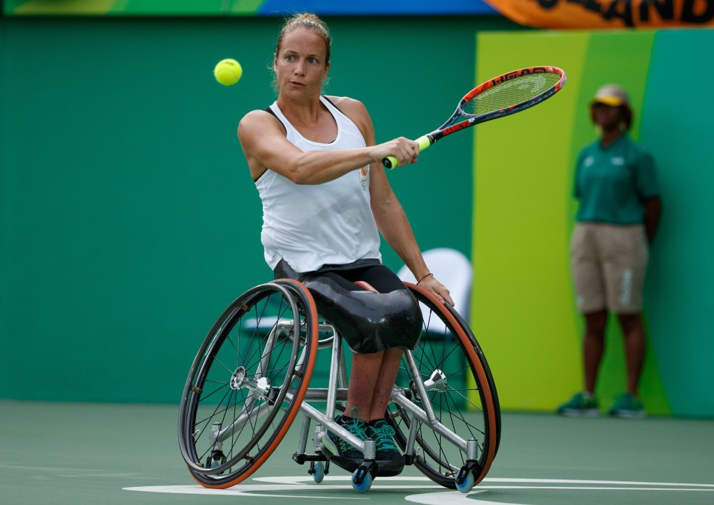 The Netherlands’ Jiske Griffioen secured the defence of her women’s singles title at the Sydney Wheelchair Tennis Open today ©Getty Images