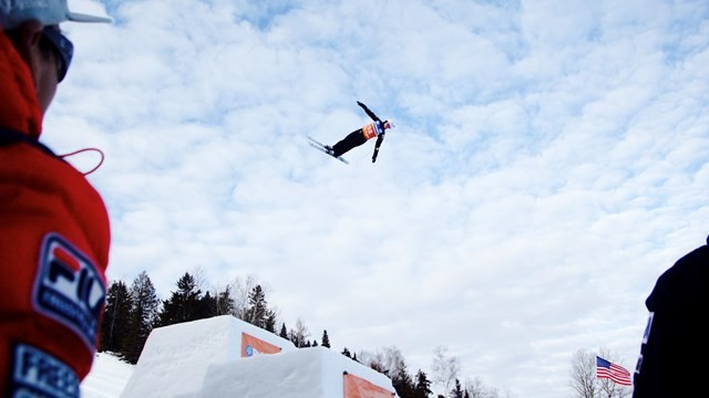 Ashley Caldwell claimed a home aerials victory in Lake Placid ©FIS Freestyle