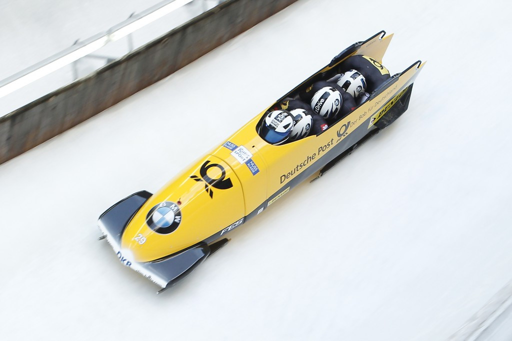 Germany, led by Johannes Lochner, won the four-man bobsleigh event ©Getty Images