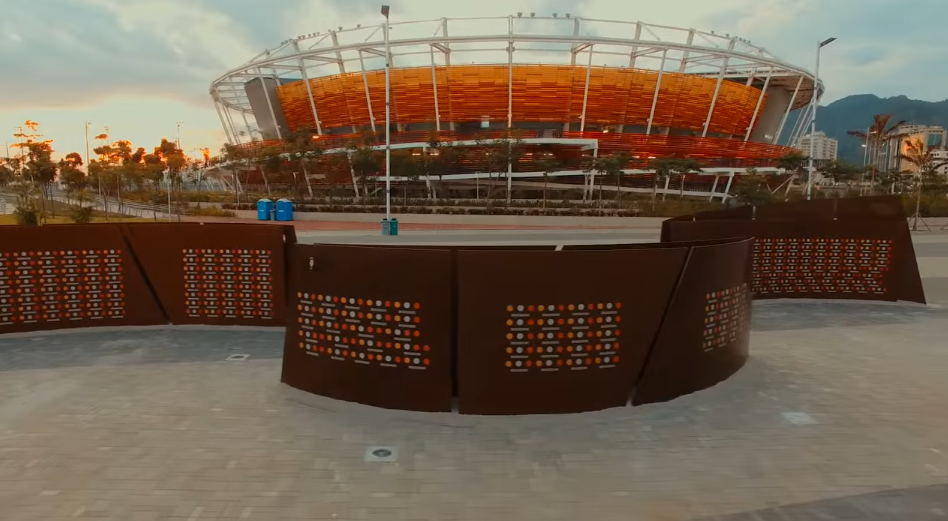 A Wall of Champions has been unveiled in the Olympic Park in Barra de Tijuca ©YouTube