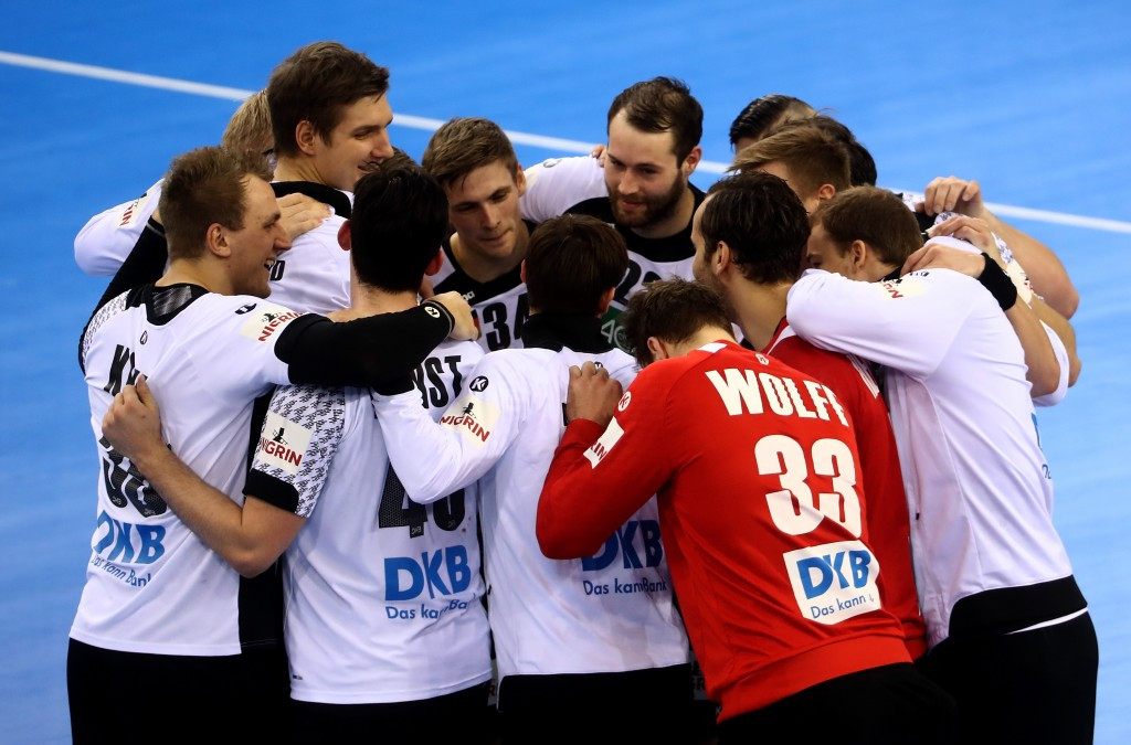 Germany celebrate victory over Saudi Arabia at the IHF World Championships ©Getty Images
