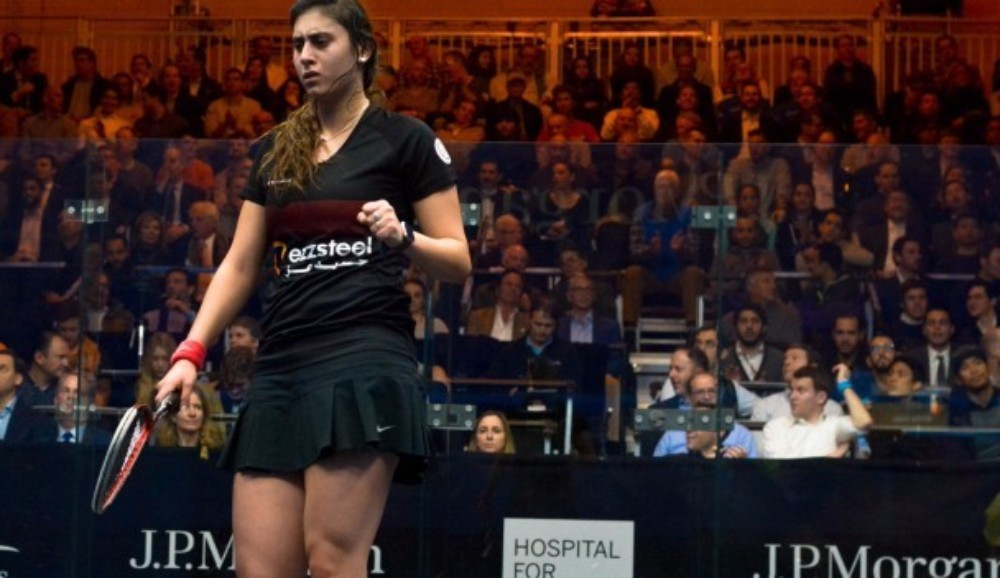 Nour El Sherbini was the only one of Egypt's four women's quarter-finalists to progress ©PSA