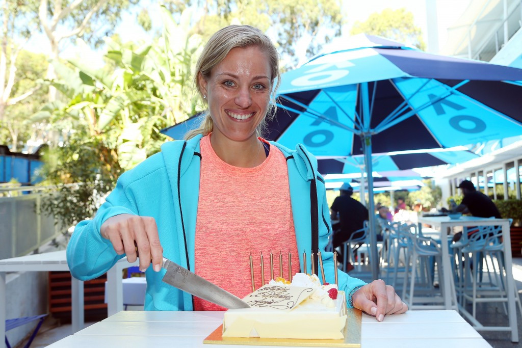 Angelique Kerber celebrated her birthday in style by beating Carina Witthoeft ©Getty Images