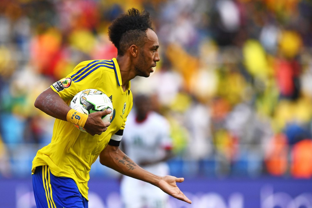Borrusia Dortmund star Pierre-Emerick Aubameyang scored his second goal of the tournament to help Gabon claim a point in their match with Burkina Faso ©Getty Images
