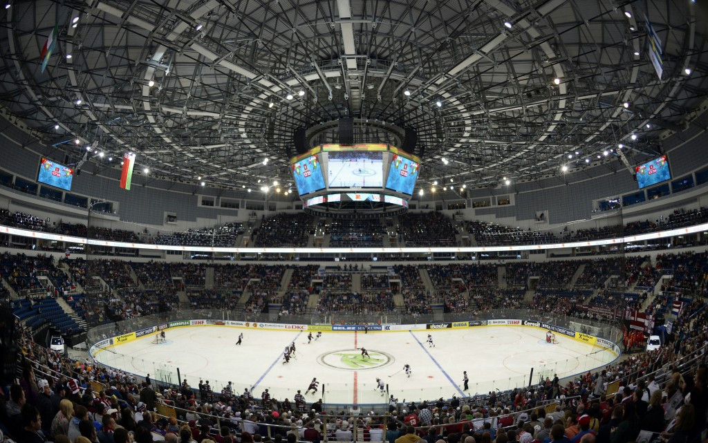The Minsk Arena held the 2014 Championships and is the main venue for the joint Belarus and Latvia bid ©Getty Images