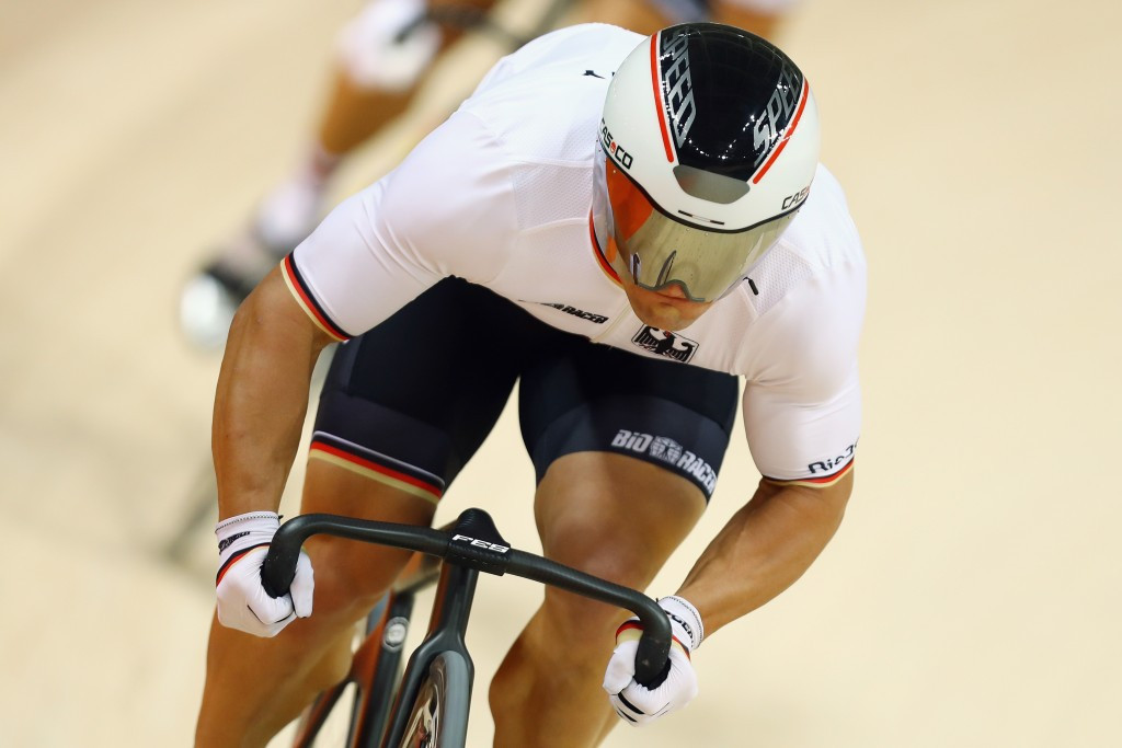 Rene Enders, pictured, defeated world champion Joachim Eilers on the line in the men's keirin ©Getty Images