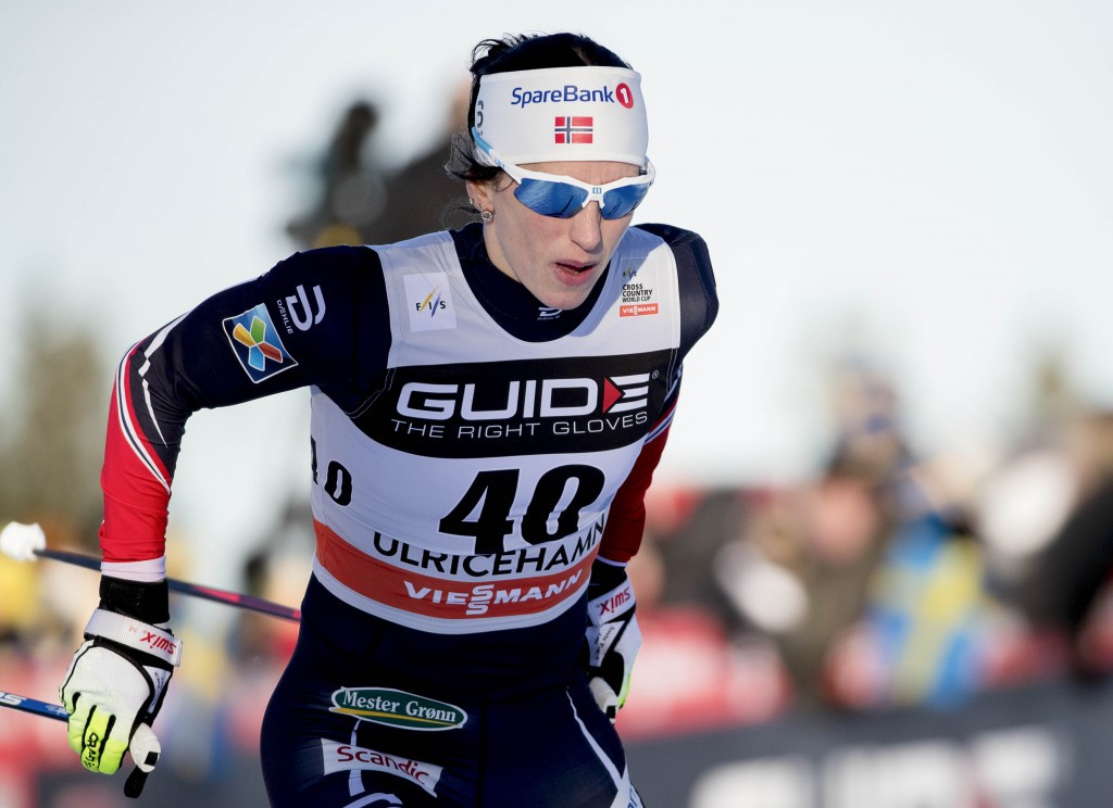 Norway's Marit Bjoergen picked up her first win of 2017 after topping the women's 10km podium ©Getty Images