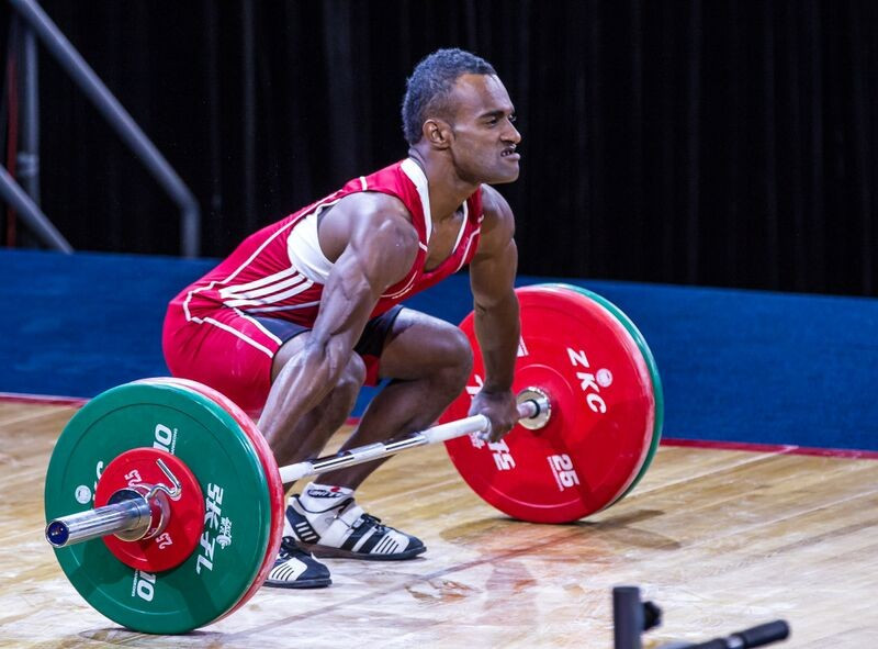 Manueli Tulo of Fiji produced an excellent display to win all three medals in the men's 56kg competition