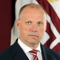 Latvia's Defence Minister Raimonds Bergmanis and the Latvian Olympic Committee have signed an agreement to promote sporting projects ©Twitter