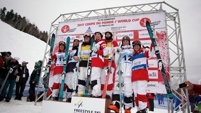 Canada dominated their home Moguls World Cup ©FIS