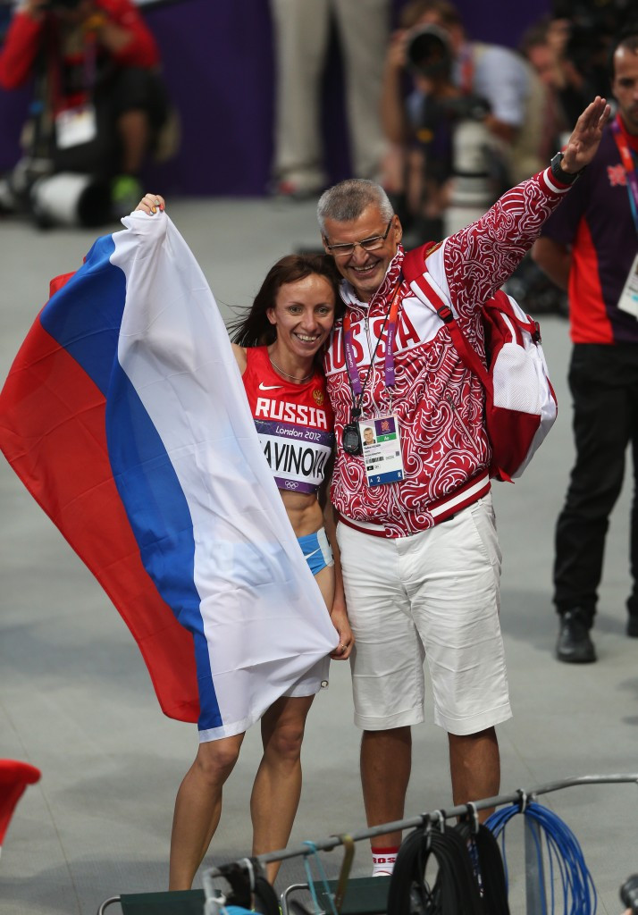 Vladimir Kazarin coached London 2012 800m Olympic gold medallist Mariya Savinova, who was implicated among several Russian runners ©Getty Images
