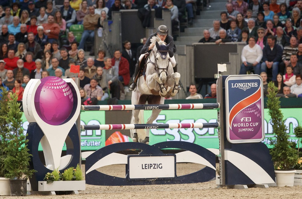 Belgium's Gregory Wathelet won the latest leg of the International Equestrian Federation World Cup Jumping season ©FEI