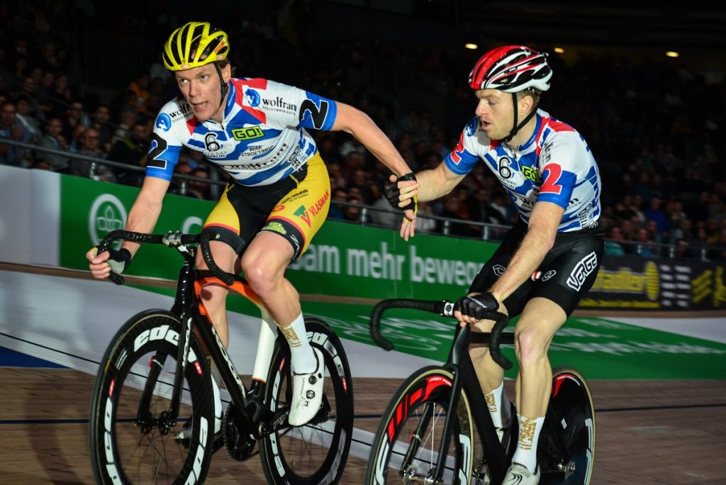 Yoeri Havik and Wim Stroetinga lead the Berlin Six Days ©Twitter/SixDayCycling