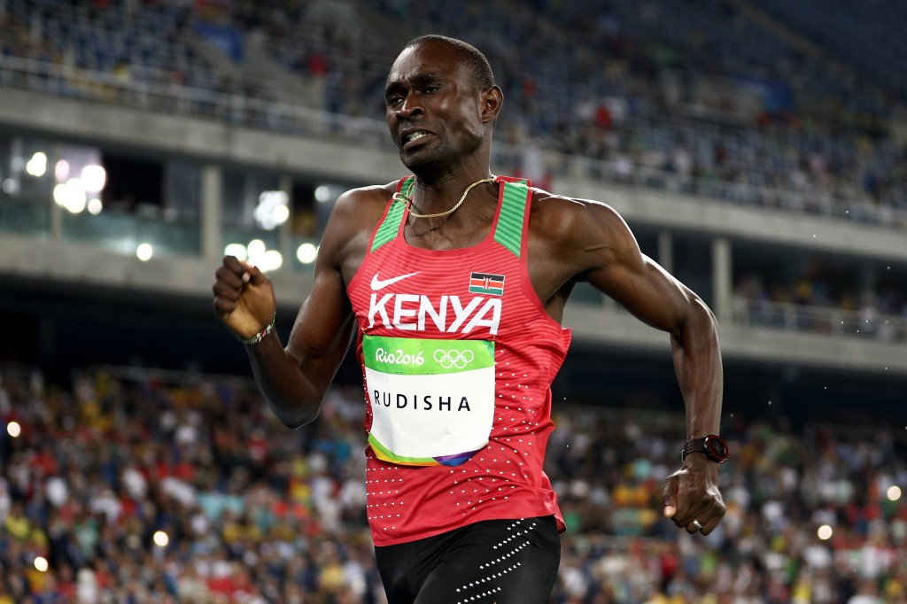 Kenya's world 800m record holder and double Olympic champion David Rudisha has been operated on after breaking his ankle ©Getty Images