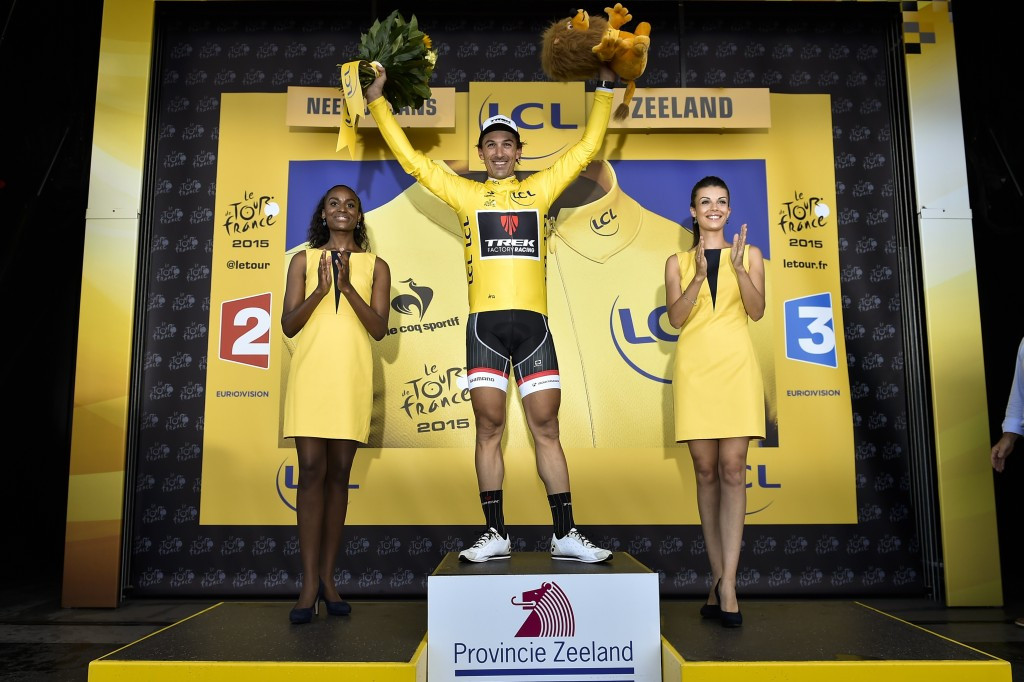 Switzerland's Fabian Cancellara will wear the yellow jersey for the twenty-ninth time