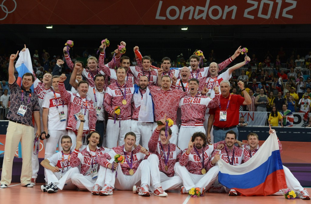 Russia beat Brazil to win the London 2012 men's volleyball final ©Getty Images