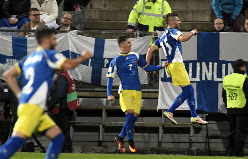 Kosovo earned their first World Cup qualifying point when they drew with Finland ©Getty Images