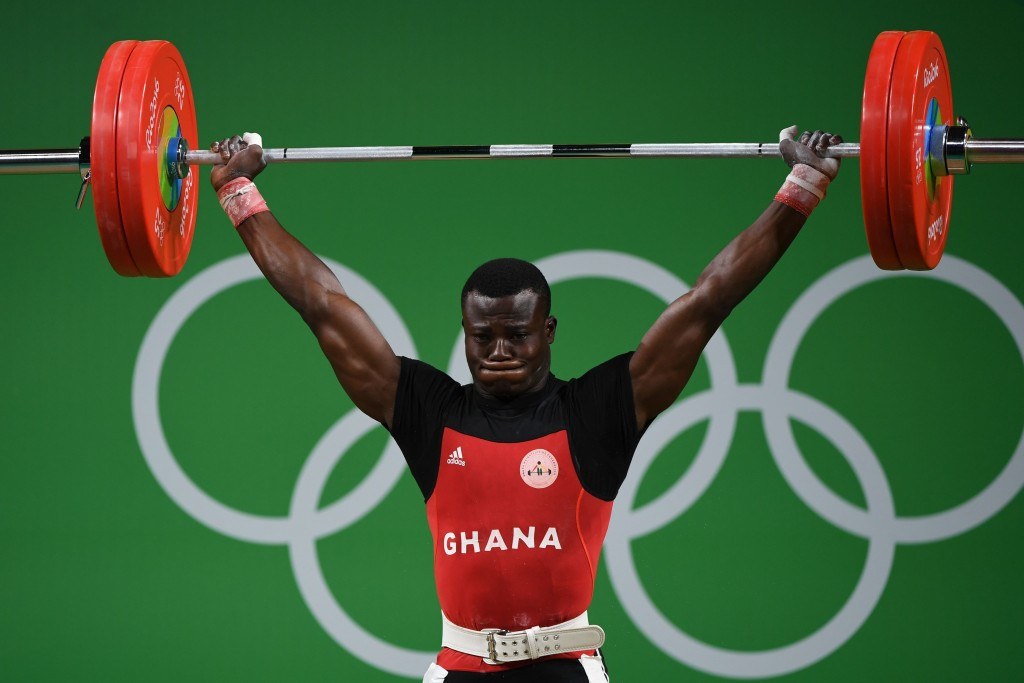 Christian Amoah became the first weightlifter from Ghana to qualify for the Olympics on their own merit ©Getty Images