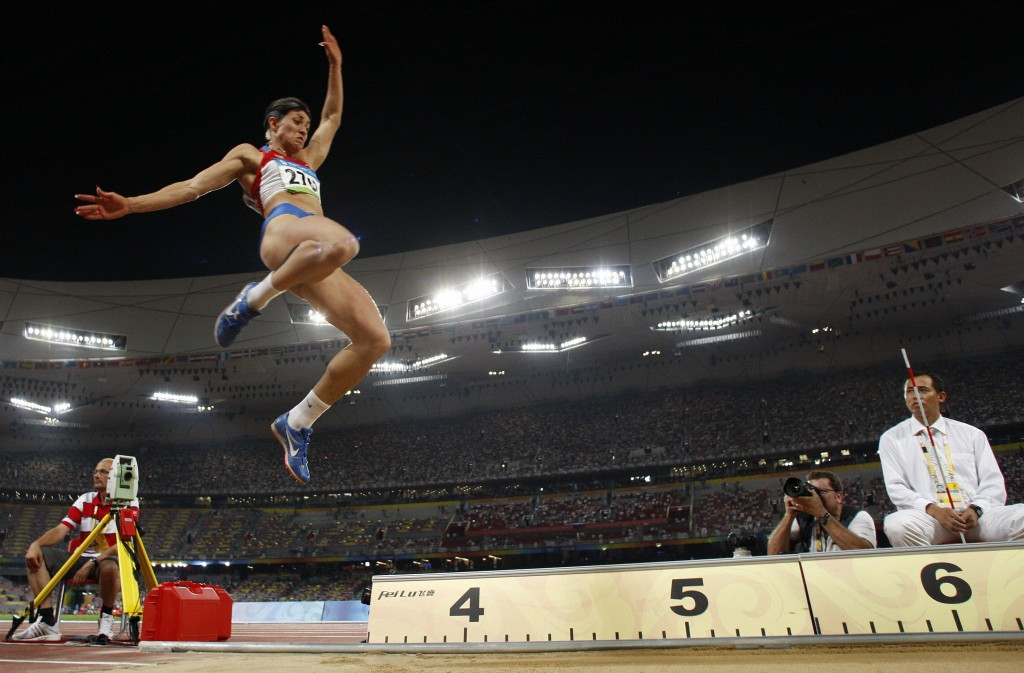 Russia'sTatiana Lebedeva has also been stripped of the Olympic silver medals she won in the long and triple jumps at Beijing 2008 after re-analysis of her sample showed banned drugs ©Getty Images