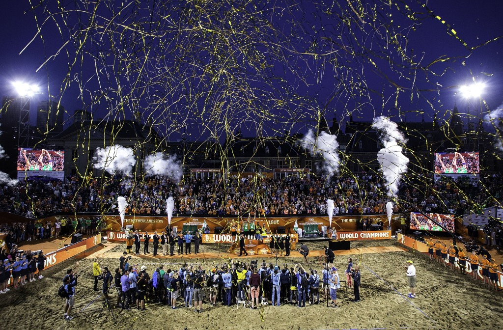 The FIVB Beach Volleyball World Championships were held in a party atmosphere in The Netherlands