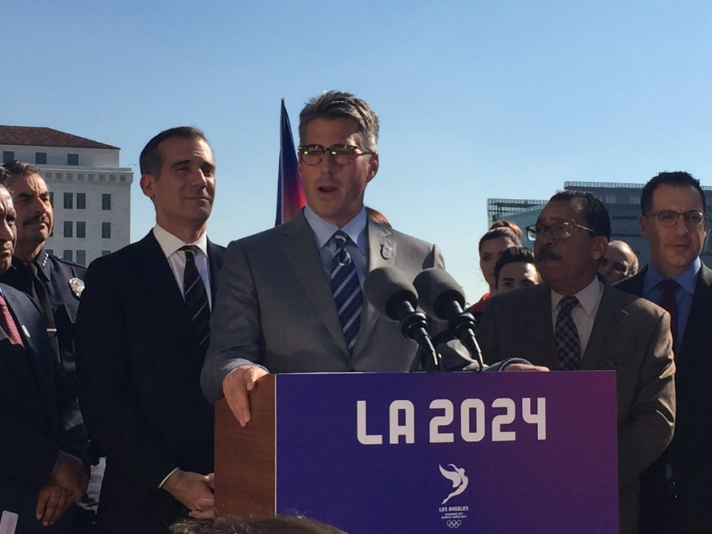 Los Angeles 2024 chairman Casey Wasserman described the City Council vote as a historic milestone ©Twitter 