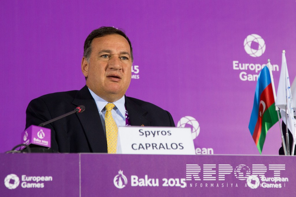 Spyros Capralos led the EOC Coordination Commission for the 2015 European Games in Baku ©Baku 2015