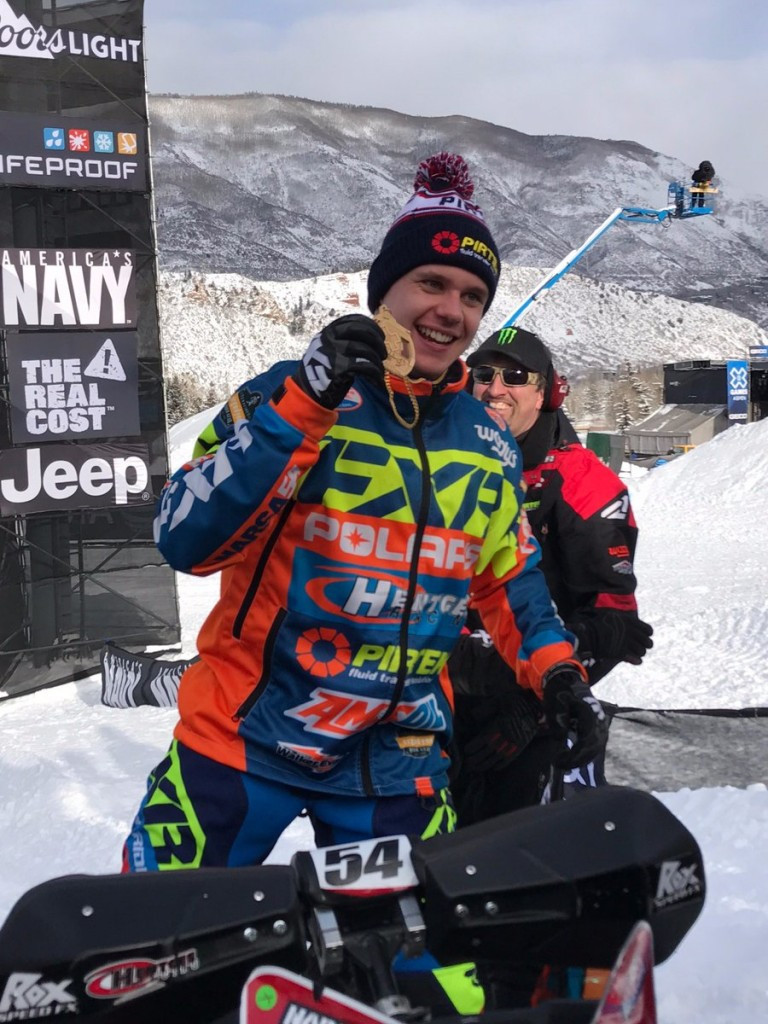 Sweden’s Petter Narsa won the SnoCross title to earn his maiden Winter X Games gold medal ©X Games