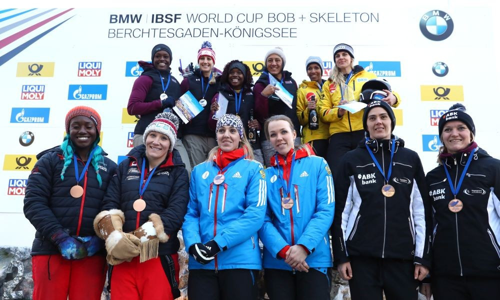 Elana Meyers Taylor triumphed for the third straight World Cup race ©IBSF