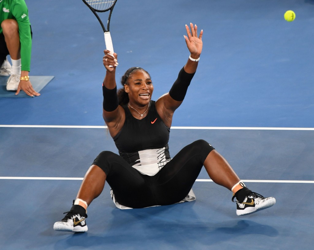 Serena Williams celebrates her straight sets victory ©Getty Images