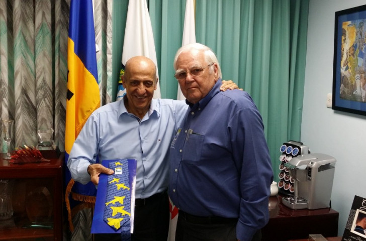 Maglione praises organisation and facilities after meeting Barbados Olympic Association President