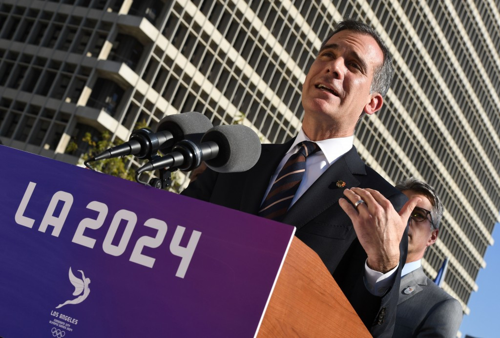 Los Angeles Mayor Eric Garcetti has criticised President Donald Trump’s controversial executive order on immigration ©Getty Images