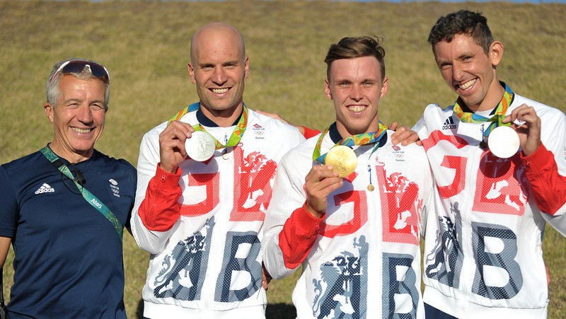 John Anderson, left, helped guide Great Britain to four canoeing medals at Rio 2016, comprising two golds and two silvers ©British Canoeing
