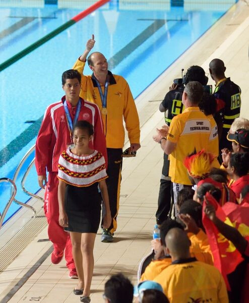 Port Moresby 2015 poster-boy Pini delivers the goods as four Pacific Games swimming records tumble