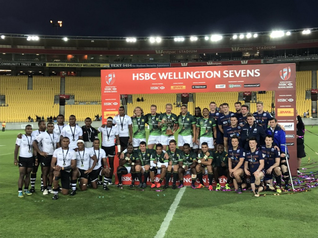 South Africa have won the third stage of the HSBC World Rugby Sevens Series in Wellington ©World Rugby Sevens/Twitter