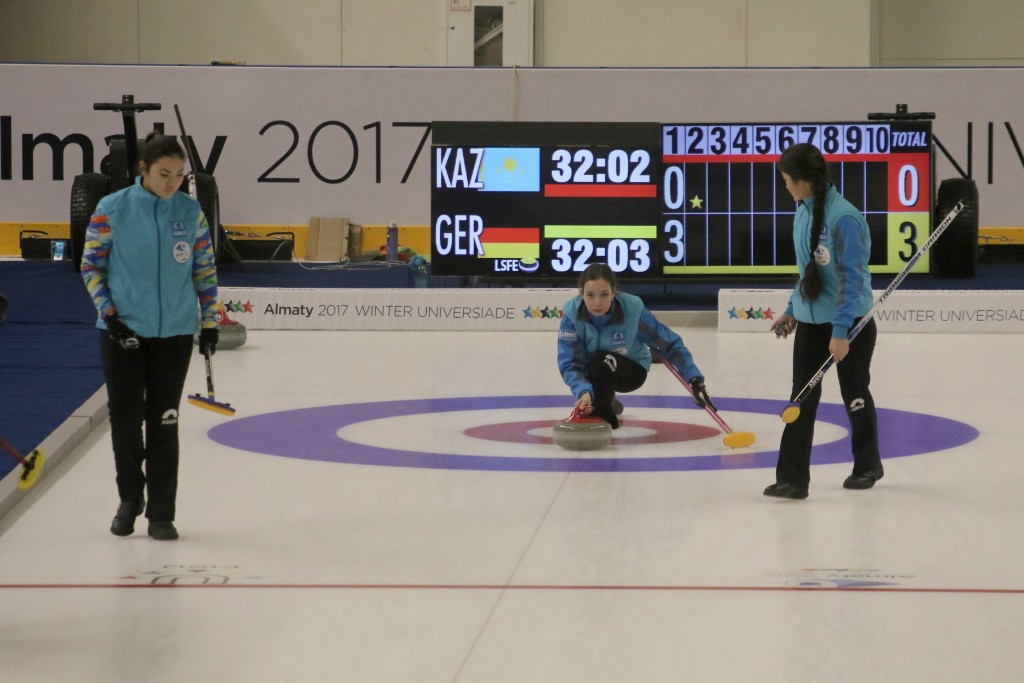 Hosts Kazakhstan's women's team lost their opening round-robin match 13-2 to Germany ©Almaty 2017