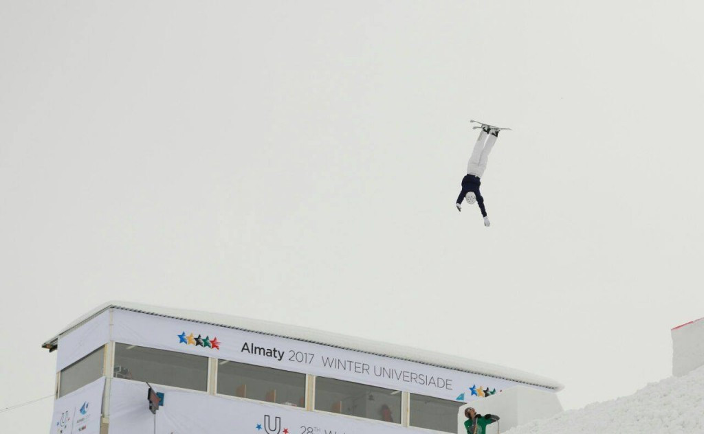 The freestyle skiing aerials competitions provided some spectacular moments ©Almaty 2017/Facebook